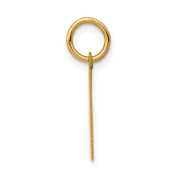 14k Yellow Gold, Athletic Collection, Small Polished Number 1 Pendant - Picture 2 of 5